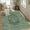 thumbnail image 1 of WIPONKEN 3x5 Area Rugs for Living Room Bedroom Dining Room Office Farmhouse, Machine Washable Non Slip Vintage Persia Rug Green, 1 of 7