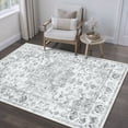 thumbnail image 1 of WIPONKEN 3x5 Area Rugs for Living Room Bedroom Dining Room Office Farmhouse, Machine Washable Non Slip Vintage Persia Rug Gray, 1 of 5