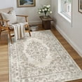thumbnail image 1 of WIPONKEN 3x5 Area Rugs for Living Room Bedroom Dining Room Office Farmhouse, Machine Washable Non Slip Vintage Persia Rug Beige, 1 of 6