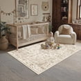 thumbnail image 1 of WIPONKEN 4x6 Area Rugs for Living Room Bedroom Dining Room Office Farmhouse, Machine Washable Non Slip Vintage Persia Rug Beige, 1 of 5