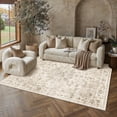 thumbnail image 1 of WIPONKEN 5x7 Area Rugs for Living Room Bedroom Dining Room Office Farmhouse, Machine Washable Non Slip Vintage Persia Rug Beige, 1 of 7