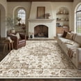 thumbnail image 1 of WIPONKEN 5x7 Area Rugs for Living Room Bedroom Dining Room Office Farmhouse, Machine Washable Non Slip Vintage Persia Rug Brown, 1 of 9