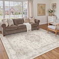 thumbnail image 1 of WIPONKEN 5x7 Area Rugs for Living Room Bedroom Dining Room Office Farmhouse, Machine Washable Non Slip Vintage Persia Rug Beige, 1 of 8