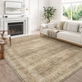 thumbnail image 1 of WIPONKEN 5x7 Area Rugs for Living Room Bedroom Dining Room Office Farmhouse, Machine Washable Non Slip Vintage Persia Rug Brown, 1 of 7