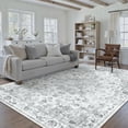 thumbnail image 1 of WIPONKEN 5x7 Area Rugs for Living Room Bedroom Dining Room Office Farmhouse, Machine Washable Non Slip Vintage Persia Rug Gray, 1 of 7