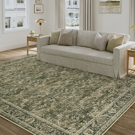 WIPONKEN 5x7 Area Rugs for Living Room Bedroom Dining Room Office Farmhouse, Machine Washable Non Slip Vintange Persia Rug