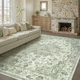 thumbnail image 1 of WIPONKEN 5x7 Area Rugs for Living Room Bedroom Dining Room Office Farmhouse, Machine Washable Non Slip Vintage Persia Rug Green, 1 of 9