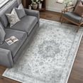 thumbnail image 1 of WIPONKEN 5x7 Area Rugs for Living Room Bedroom Dining Room Office Farmhouse, Machine Washable Non Slip Vintage Persia Rug Gray, 1 of 8