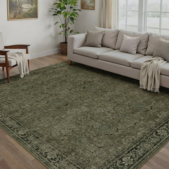 WIPONKEN 5x7 Area Rugs for Living Room Bedroom Dining Room Office Farmhouse, Machine Washable Non Slip Vintage Persia Rug