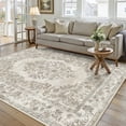 thumbnail image 1 of WIPONKEN 5x7 Area Rugs for Living Room Bedroom Dining Room Office Farmhouse, Machine Washable Non Slip Vintage Persia Rug Beige, 1 of 7