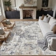 thumbnail image 1 of WIPONKEN 6x9 Area Rug for Living Room and Bedroom, Washable Modern Abstract Low-Pile Mat with Non-Slip Backing, 1 of 8