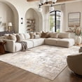 thumbnail image 1 of WIPONKEN 6x9 Area Rug for Living Room and Bedroom, Washable Modern Abstract Low-Pile Mat with Non-Slip Backing, 1 of 9