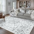 thumbnail image 1 of WIPONKEN 6x9 Area Rugs for Living Room Bedroom Dining Room Office Farmhouse, Machine Washable Non Slip Vintage Persia Rug Gray, 1 of 7