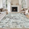 thumbnail image 1 of WIPONKEN 8x10 Area Rug for Living Room and Bedroom, Washable Modern Abstract Low-Pile Mat with Non-Slip Backing, 1 of 8