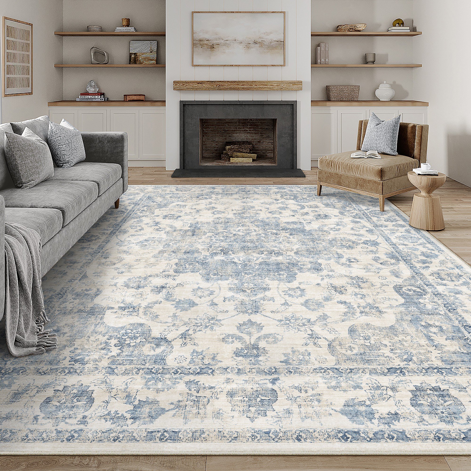 Farmhouse Rugs 8X10 WIPONKEN 8x10 Area Rugs for Living Room Bedroom Dining Room Office