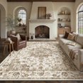 thumbnail image 1 of WIPONKEN 8x10 Area Rugs for Living Room Bedroom Dining Room Office Farmhouse, Machine Washable Non Slip Vintage Persia Rug Brown, 1 of 9
