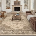 thumbnail image 1 of WIPONKEN 8x10 Area Rugs for Living Room Bedroom Dining Room Office Farmhouse, Machine Washable Non Slip Vintage Persia Rug Brown, 1 of 8