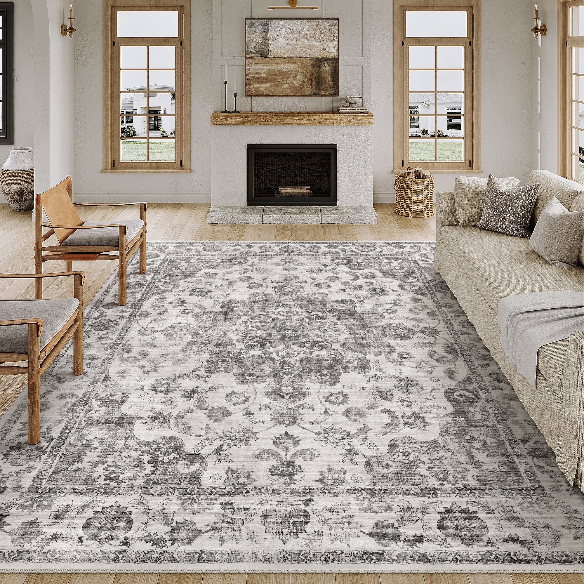 WIPONKEN 9x12 Area Rugs for Living Room Bedroom Dining Room Office ...