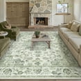 thumbnail image 1 of WIPONKEN 9x12 Area Rugs for Living Room Bedroom Dining Room Office Farmhouse, Machine Washable Non Slip Vintage Persia Rug Green, 1 of 9