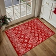 thumbnail image 1 of WIPONKEN Bohemian 2x3 Christmas Rug，Soft Indoor Floor Carpet, Non-Slip Modern Holiday Decor for Living Room Bedroom,Red Festive Accent, 1 of 6