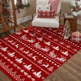 thumbnail image 1 of WIPONKEN Bohemian 5x7 Christmas Rug，Soft Indoor Floor Carpet, Non-Slip Modern Holiday Decor for Living Room Bedroom,Red Festive Accent, 1 of 7