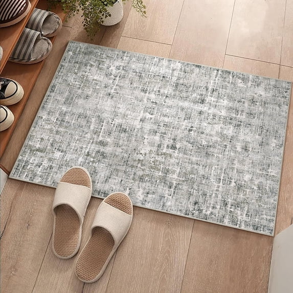 WIPONKEN Washable Area Rug 2x3 Non-Slip Rubber Backing, Modern Small Entryway Mat for Entrance, Hallway, Kitchen, and Bathroom