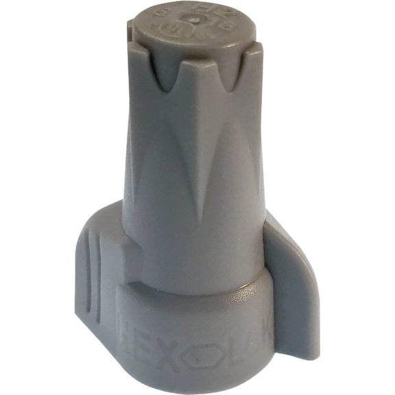 Artist Unknown Wire Connector Gray Hex Wing Nut - Wing Nut Wire Conn - Multicolor Indoor & Outdoor Use, NEC-Compliant