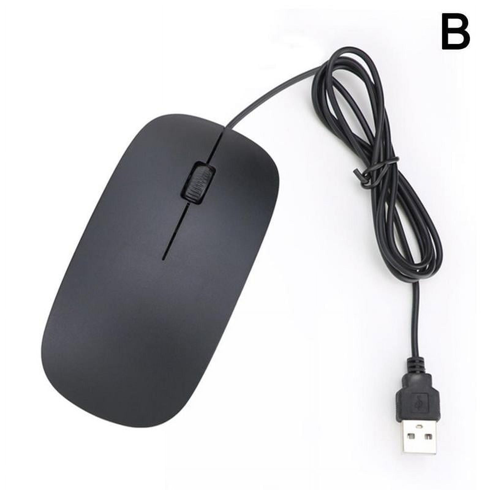 WIRED USB OPTICAL MOUSE For PC LAPTOP COMPUTER SCROLL LED RED J5A2 ...