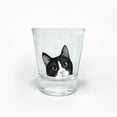 thumbnail image 1 of WIRESTER 1.5oz Crystal Shot Glass for Coffee Beer Wine Whiskey Vodka Milk Water & More - Animal Black White Tuxedo Cat, 1 of 6