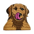 thumbnail image 1 of WIRESTER 1.92" x 2" (4.9cm x 5.1cm) Logo Sew Ironed On Badge Embroidery Applique Patch, DIY Vintage Embroidered Patches, for Hats, Jackets, Shirts, Vests and Jeans - Winking Golden Retriever Dog, 1 of 7