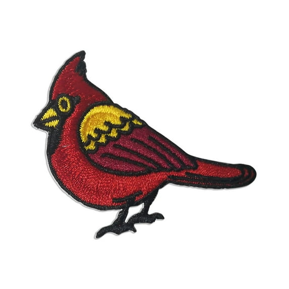 WIRESTER 1.96" x 1.65" (5cm x 4.2cm) Logo Sew Ironed On Badge Embroidery Applique Patch, DIY Vintage Embroidered Patches, for Hats, Jackets, Shirts, Vests and Jeans - Red Bird