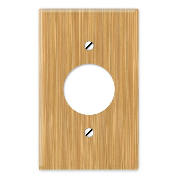 WIRESTER 1-Gang 1.406-Inch Hole Device Telephone/Cable Blank Receptable Wall Plate Cover, Bamboo Wood Texture
