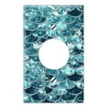 thumbnail image 1 of WIRESTER 1-Gang 1.406-Inch Hole Device Telephone/Cable Blank Receptable Wall Plate Cover - Mermaid Scales Blue Wave, 1 of 6