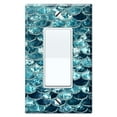 thumbnail image 1 of WIRESTER 1-Gang Decorator Light Switch Plate/Wall Plate Cover, Mermaid Scales Blue Wave, 1 of 6