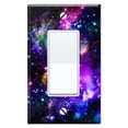 thumbnail image 1 of WIRESTER 1-Gang Decorator Light Switch Plate/Wall Plate Cover, Purple Nebula Galaxy, 1 of 6