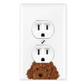 thumbnail image 1 of WIRESTER 1-Gang Duplex Outlet Cover Wall Plate/Switch Plate Cover, Animal Brown Toy Poodle Puppy Dog, 1 of 6