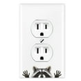 thumbnail image 1 of WIRESTER 1-Gang Duplex Outlet Cover Wall Plate/Switch Plate Cover, Animal Raccoon Hands Out Half Face, 1 of 6