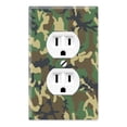 thumbnail image 1 of WIRESTER 1-Gang Duplex Outlet Cover Wall Plate/Switch Plate Cover, Woodland Camouflage, 1 of 6