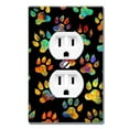 thumbnail image 1 of WIRESTER 1-Gang Duplex Wall Plate/Switch Plate Cover, Dog Paws Black, 1 of 6