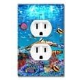 thumbnail image 1 of WIRESTER 1-Gang Duplex Wall Plate/Switch Plate Cover, Full Tropical Sea Coral, 1 of 6