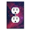 thumbnail image 1 of WIRESTER 1-Gang Duplex Wall Plate/Switch Plate Cover, Pink Cosmo Galaxy Nebula, 1 of 6