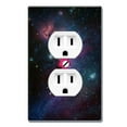 thumbnail image 1 of WIRESTER 1-Gang Duplex Wall Plate/Switch Plate Cover, Pink Veil Nebula With Blue Galaxy, 1 of 5