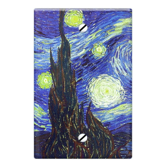 WIRESTER 1-Gang No Device Wall Plate Cover, The Starry Night Van Gogh