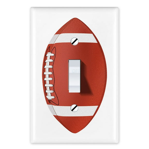 WIRESTER 1-Gang Toggle Wall Plate/Switch Plate Cover, Football
