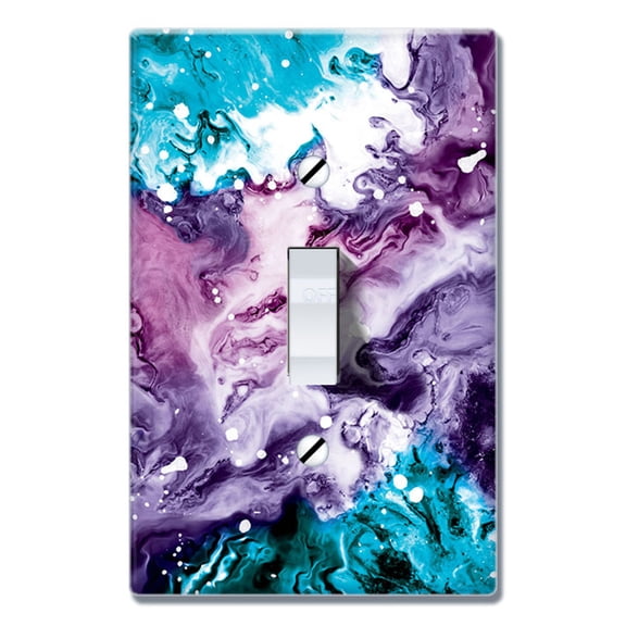 WIRESTER 1-Gang Toggle Wall Plate/Switch Plate Cover, Purple Mixed Oil Paint