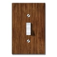 thumbnail image 1 of WIRESTER 1-Gang Toggle Wall Plate/Switch Plate Cover, Red Brown Wood, 1 of 6