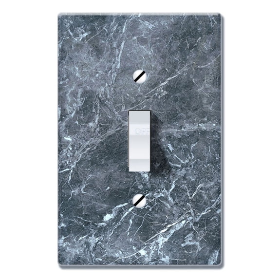 WIRESTER 1-Gang Toggle Wall Plate/Switch Plate Cover, Royal Gray Marble