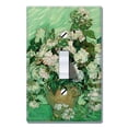 thumbnail image 1 of WIRESTER 1-Gang Toggle Wall Plate/Switch Plate Cover, Vase With Pink Roses By Vincent Van Gogh, 1 of 6