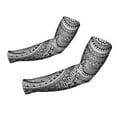 thumbnail image 1 of WIRESTER 1 Pair Arm Sleeves Sun UV Protection Cover With Thumb Holes For Women & Men, Suitable For Cycling, Gardening, Driving, Fishing, Golfing, Hiking - Black White Aztec Pattern, 1 of 6