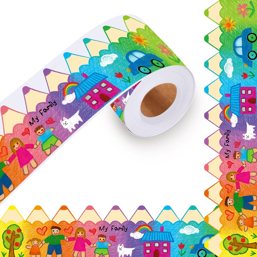 Sureio Bulletin Board Border - 65 Feet, 4 Diversity Themes, Paper, Classroom Decoration - View #4